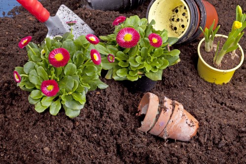 Patio installation planning for an Upminster garden